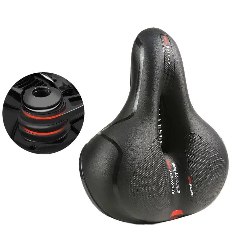 ESLNF Hollow Breathable Bicycle Saddle MTB Road Bike Saddle Shock Absorbing Comfortable Big Butt Bike Seat Bicycle Accessories