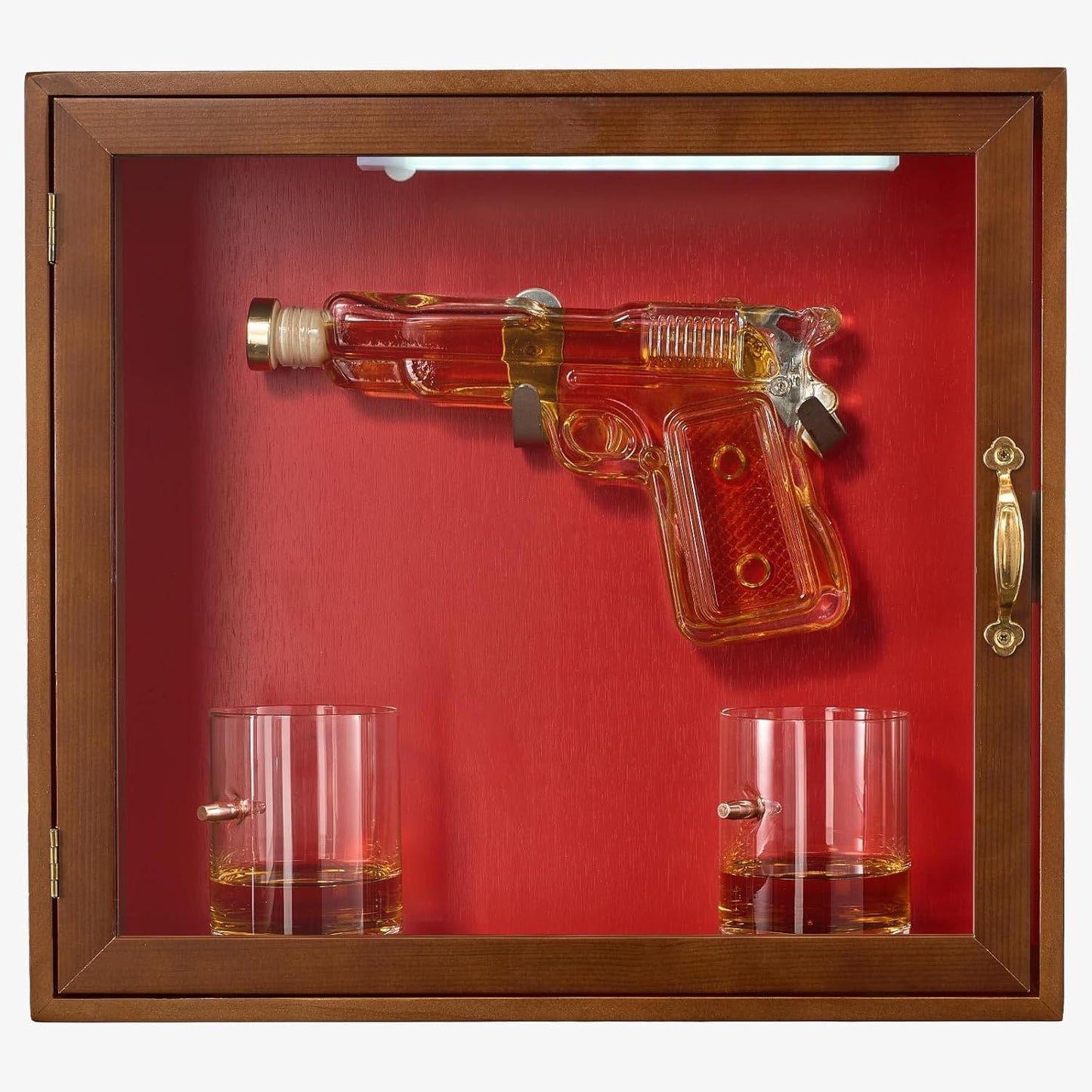 The Wine Savant Whiskey Gun Decanter Set + 2 Bullet Glasses - Birthday Pistol Gifts for Men Who Have Everything, Whiskey Gifts for Men Dad, for Father, Husband, Boyfriend & Military Enthusiasts