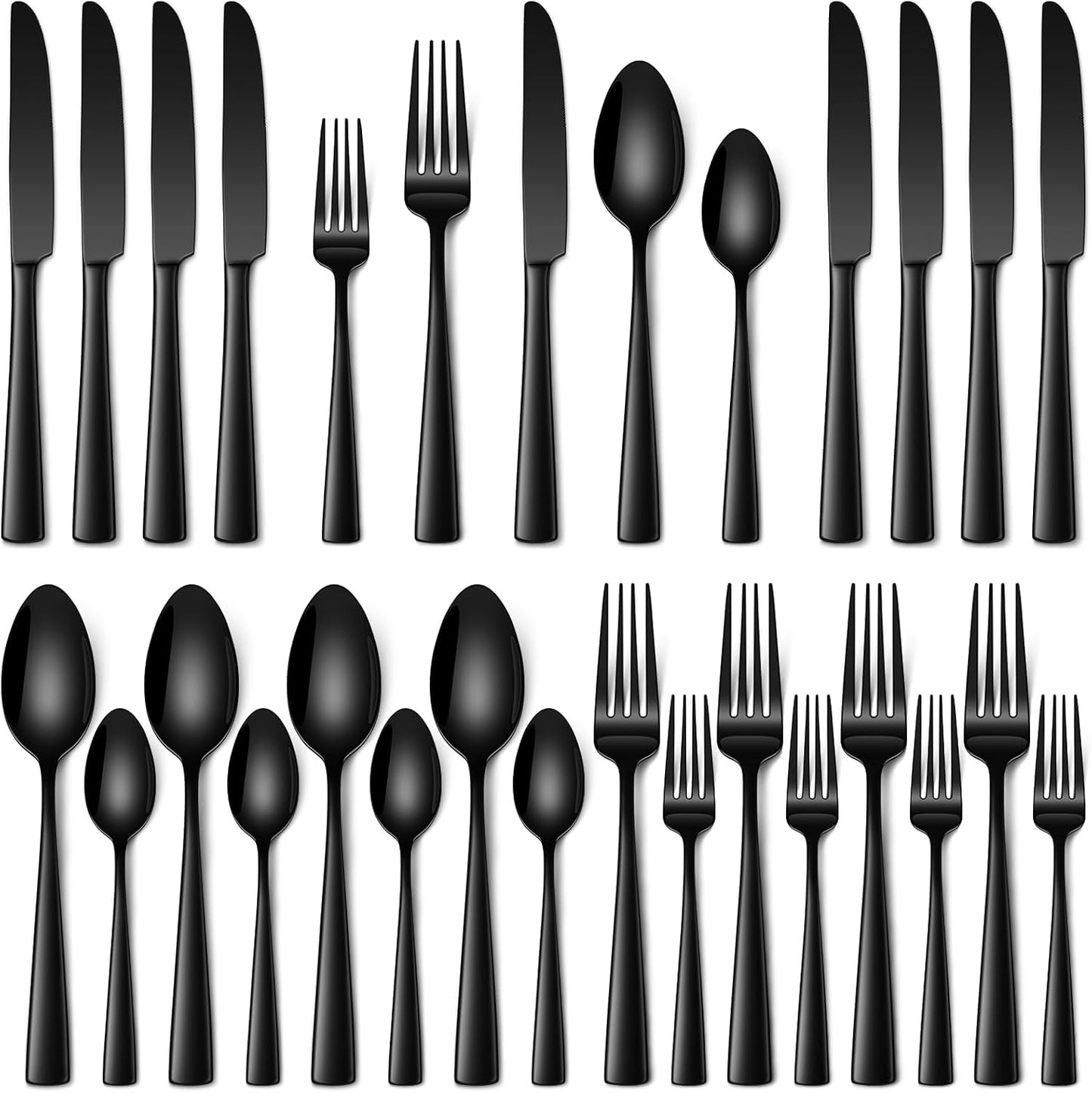 Stapava 20 Piece Silverware Set, Food-Grade Stainless Steel Flatware Sets for 4 Mirror Polished Cutlery Utensil Sets Include Dinner Knives Spoons and Forks Set Dishwasher Safe for Home Restaurant