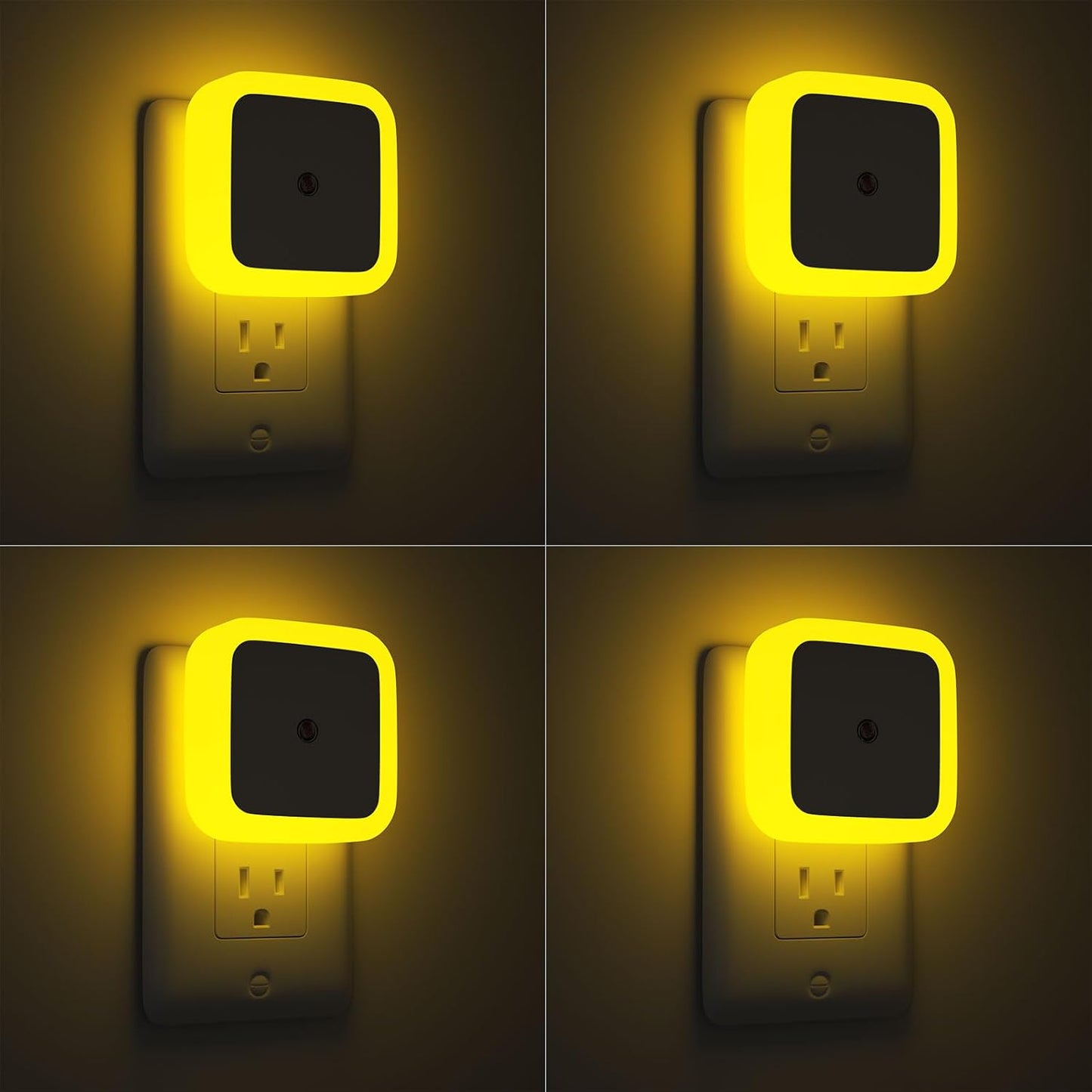Sujeet Night Light, Night Lights Plug into Wall 4-Pack, Nightlight Plug in Night Lights, Dusk to Dawn Night Lamp Led Night Light for Bedroom, Bathroom, Hallway Warm White
