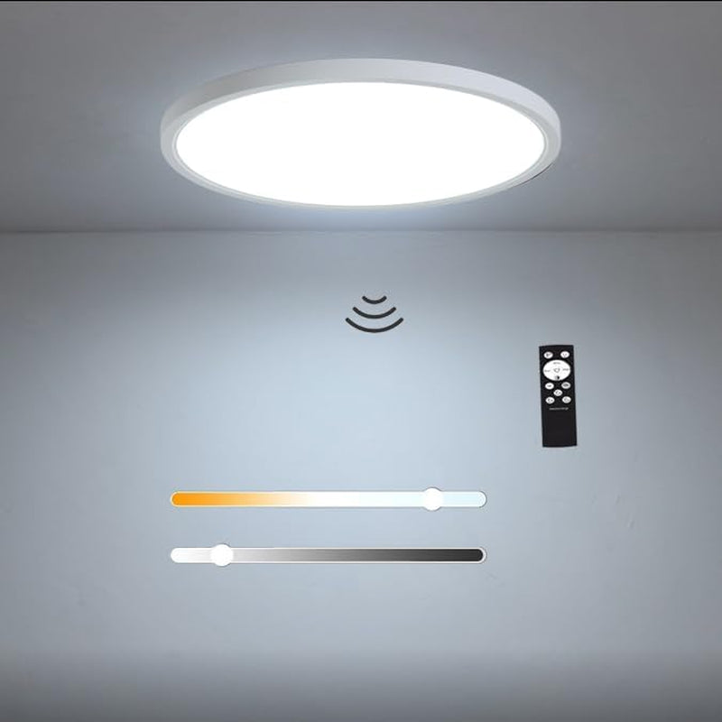 ZCHYLED 12-Inch Motion Sensor Ceiling Light – 2400LM Dimmable LED with Remote