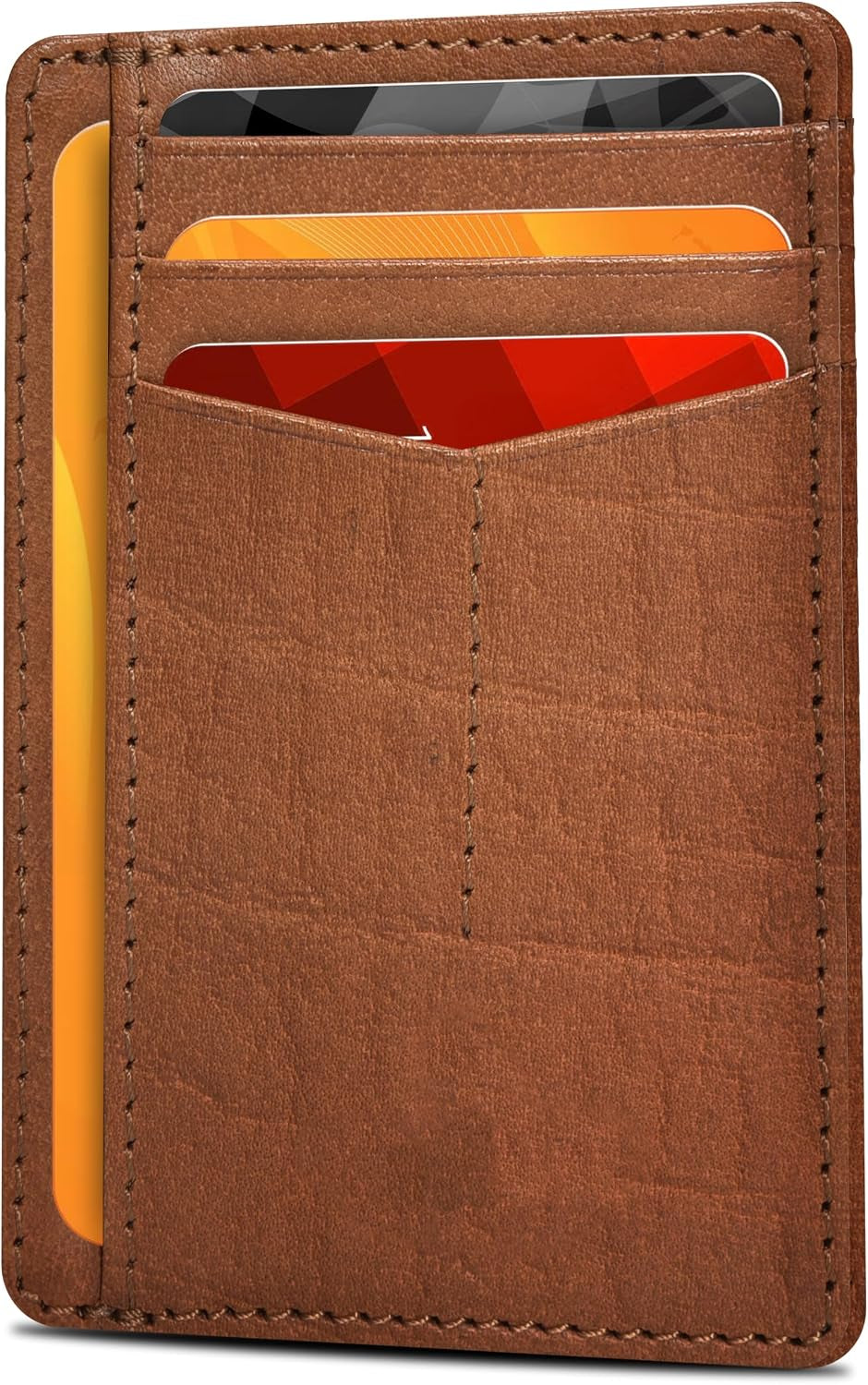 Viral Vault Slim Leather Wallet — Minimalist RFID-Blocking Front Pocket Card Holder