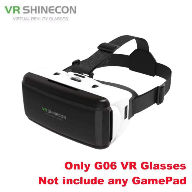 Virtual Reality VR Glasses IMAX Huge Screen 3D Glasses Google Cardboard Box VR Helmet for 4.5-6.53" Phone,Support Game Joysticks