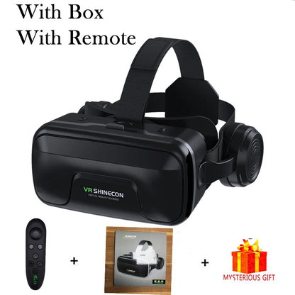 Shinecon VR Glasses 3D Headset Virtual Reality Devices Helmet Viar Lenses Goggle Smartphone Cell Phone Smart Games Mobile Viewer
