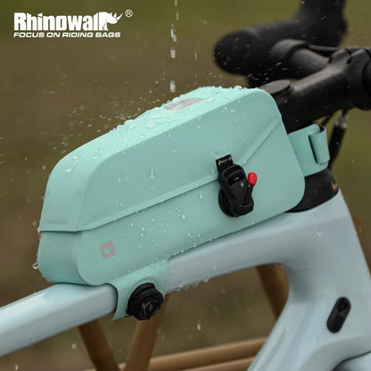 Rhinowalk Bicycle Waterproof Bag Cycling Top Front Tube Frame Bag Magnetic Closure and Knob Locking System for MTB Road Bike