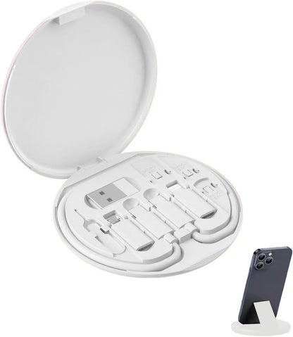 Universal USB Charging Adapter Kit with SIM Eject Tool – Compact Travel Cable Organizer
