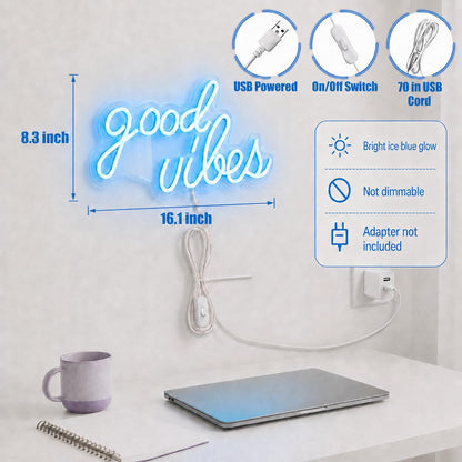 ✨ Viral Vault™ Good Vibes Neon Sign