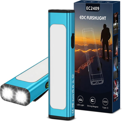 **Viral Vault 1200-Lumen Rechargeable EDC Flashlight — 9 Lighting Modes, Magnetic Base & USB-C Charging**