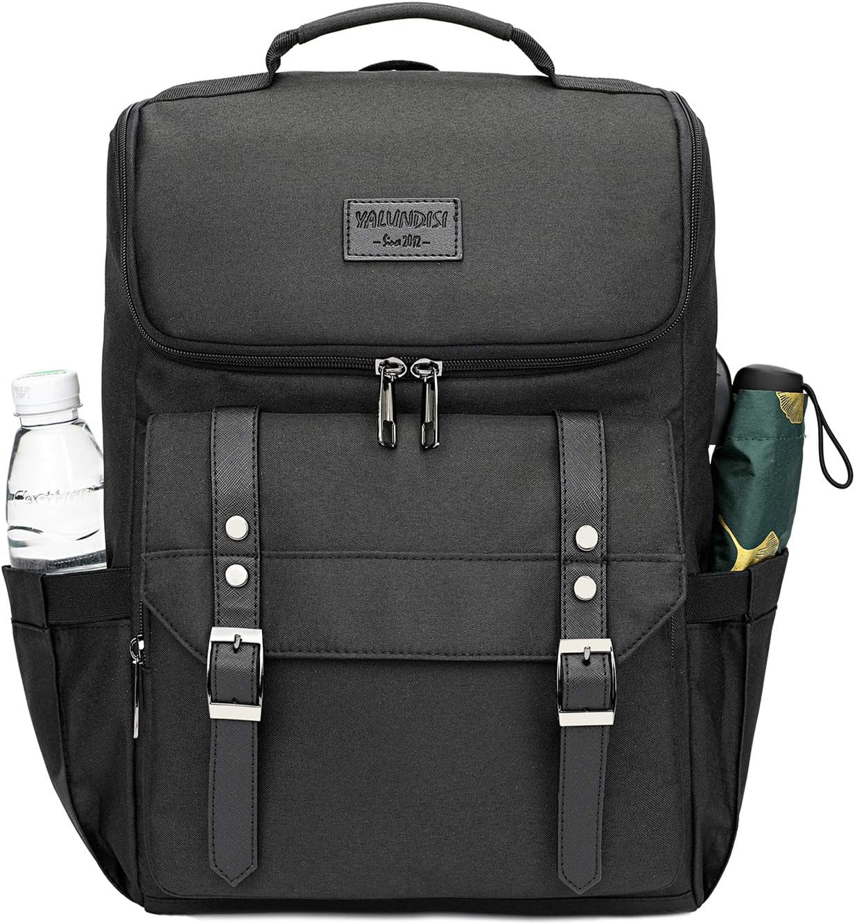 Vintage Backpack Travel Laptop Backpack with Usb Charging Port for Women & Men College Backpack Fits 15.6 Inch Laptop Black