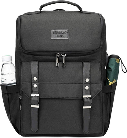 Vintage Backpack Travel Laptop Backpack with Usb Charging Port for Women & Men College Backpack Fits 15.6 Inch Laptop Black
