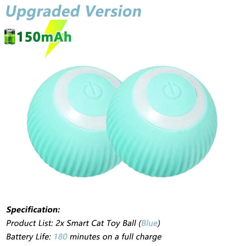 Vault Pet Finds™ Smart Interactive Rolling Cat Ball Cat Interactive Ball Electric Automatic Rolling Ball Smart Toys for Cats Smart Cat Toy Rotating Ball Cat Game Accessories