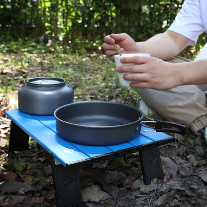 VILLEY Portable Mini Folding Beach Table, Ultralight Aluminum Side Table with Carry Bag for Camping, Picnics, and Outdoor Activities