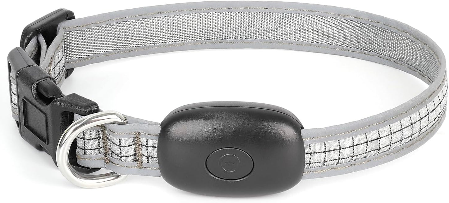 BSEEN Adjustable LED Dog & Cat Collar - Rechargeable, Small Breeds, Green, 8.5-11.8 Inches, Nylon, Lightweight, Reflective, 2 Flash Modes