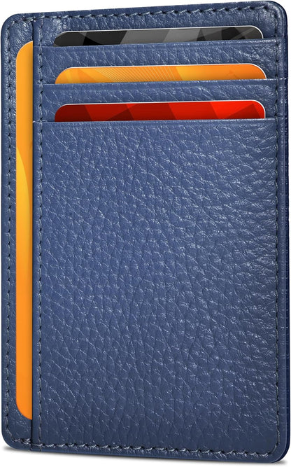 Viral Vault Slim Leather Wallet — Minimalist RFID-Blocking Front Pocket Card Holder