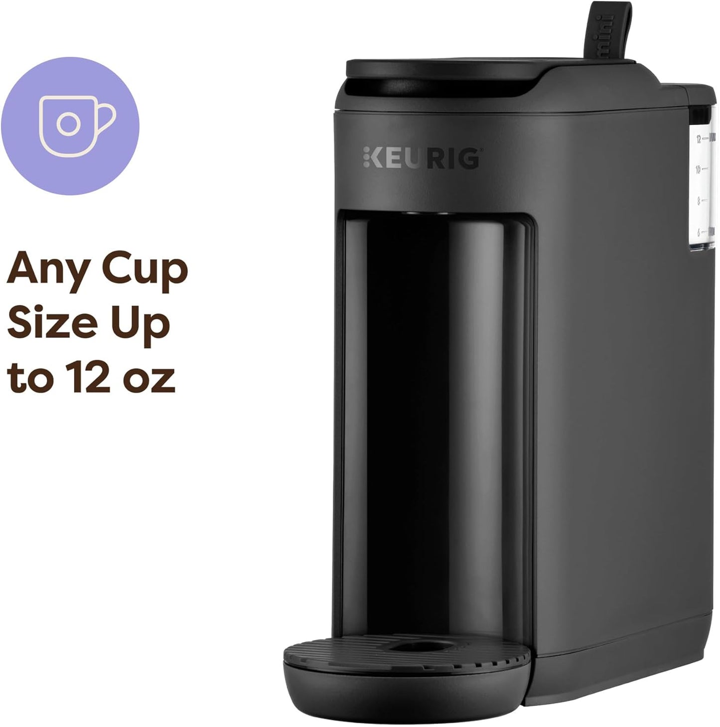 Keurig K-Mini Mate Single Serve Coffee Maker – Ultra-Compact 4” Width, Travel Mug Friendly, Ideal Holiday Gift for Small Spaces, Black