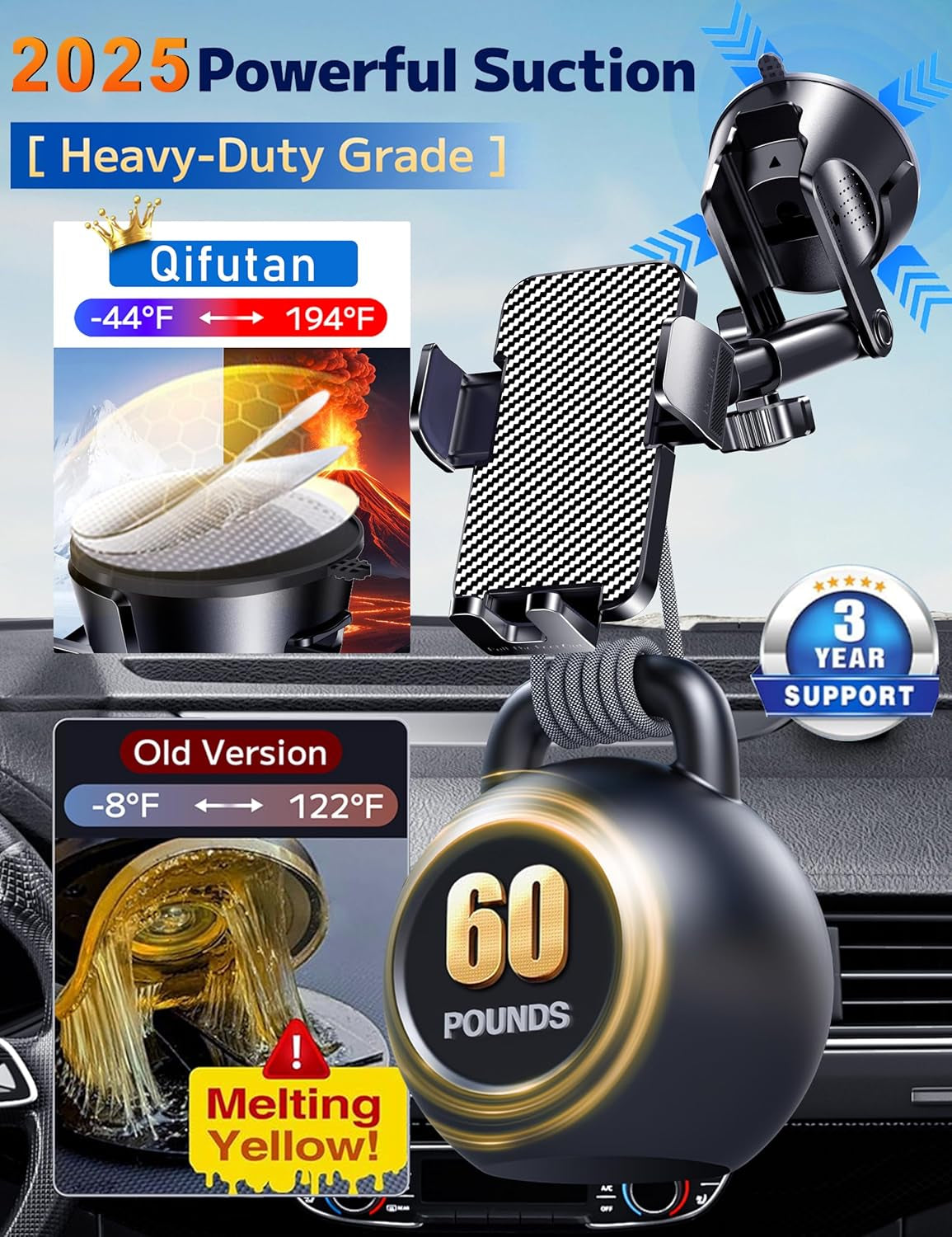 Dash Mounted Holders Phone Holders for Your Car Phone Mount for Car Windshield Dashboard Air Vent Universal Hands Free Automobile Cell Phone Holder Fit for Iphone Smartphone