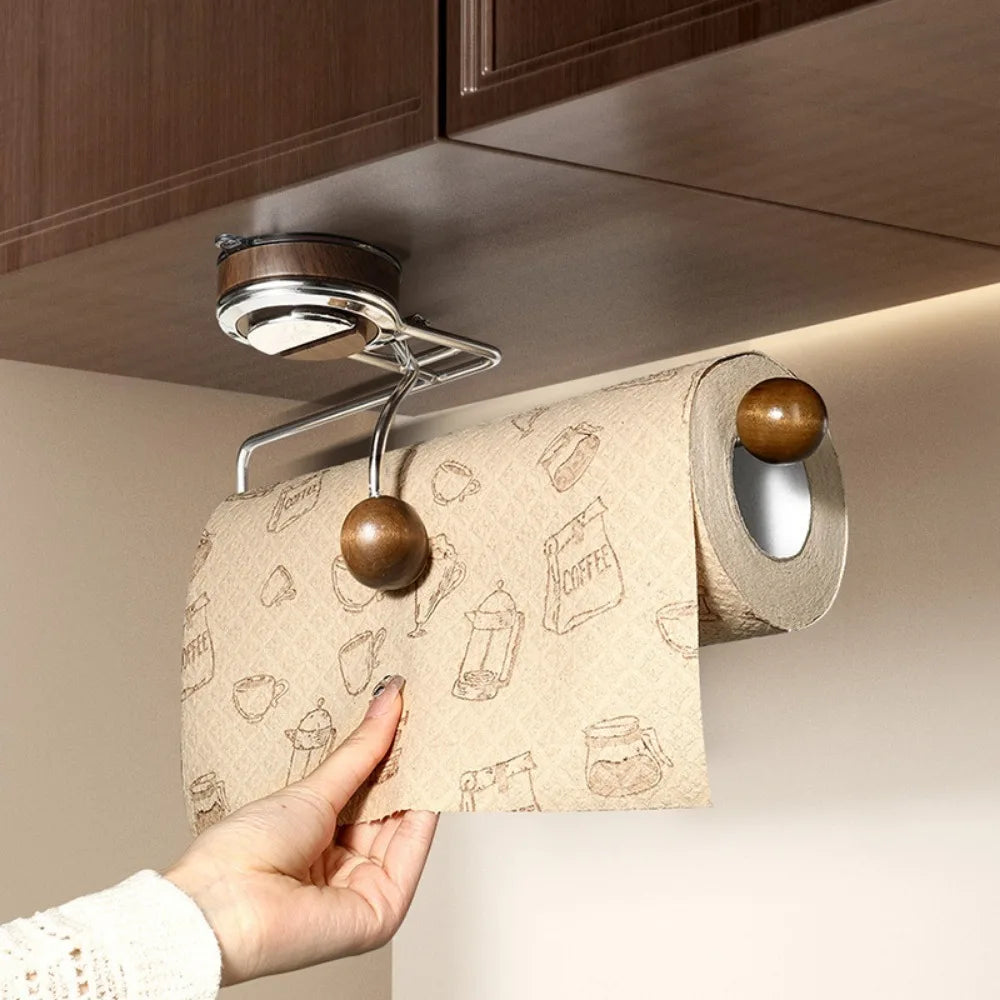 Suction Cup Kitchen Paper Towel Holder Stainless Steel Toilet Paper Holder Tissue Hanger Roll Holder for Bathroom Accessories