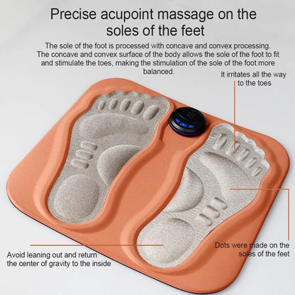 Electric EMS Foot Massager Pad Feet Muscle Stimulator Foot Massage Mat Improve Blood Circulation Relieve Ache Pain Rechargeable