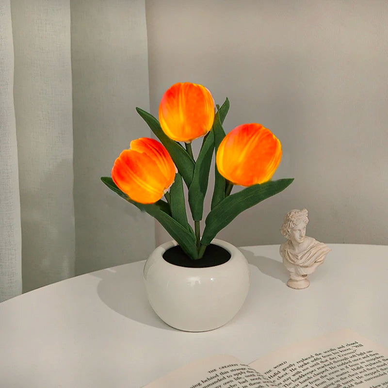 Vault Bloom™ LED Tulip Lamp Night Simulation Flower Atmosphere Desk Light Room Table Decoration Lamp Gift for Girl Friend