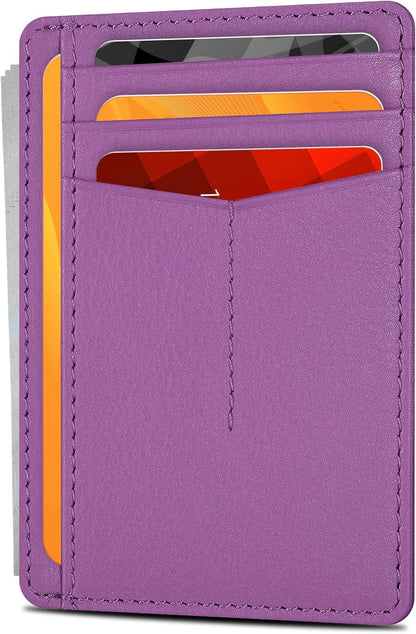 Viral Vault Slim Leather Wallet — Minimalist RFID-Blocking Front Pocket Card Holder