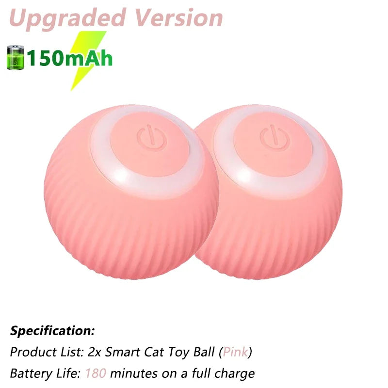 Vault Pet Finds™ Smart Interactive Rolling Cat Ball Cat Interactive Ball Electric Automatic Rolling Ball Smart Toys for Cats Smart Cat Toy Rotating Ball Cat Game Accessories