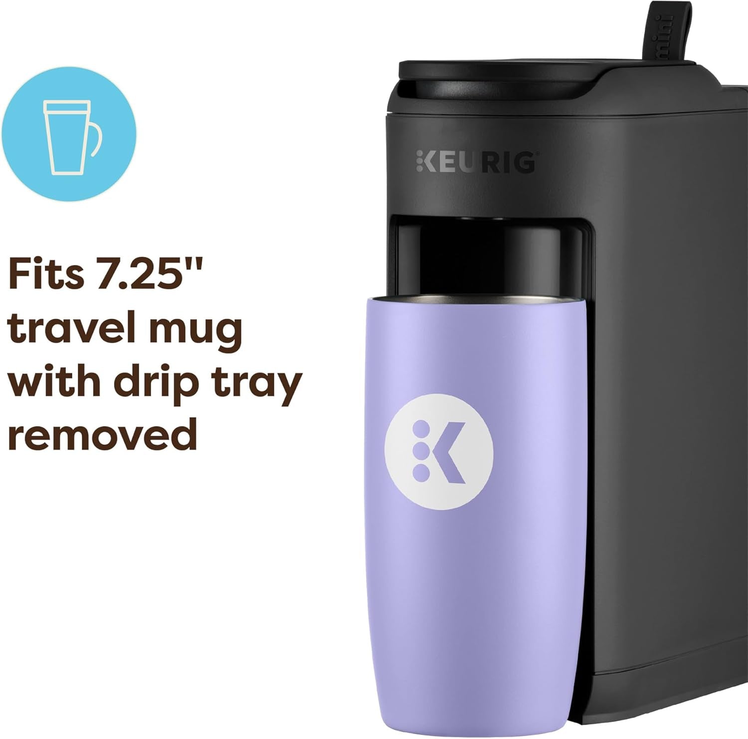 Keurig K-Mini Mate Single Serve Coffee Maker – Ultra-Compact 4” Width, Travel Mug Friendly, Ideal Holiday Gift for Small Spaces, Black