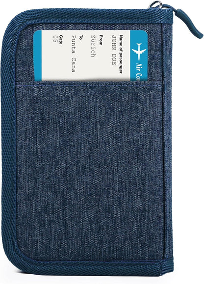 Viral Vault Leather Passport Holder — Genuine Leather, RFID Blocking & Air Tag Holder