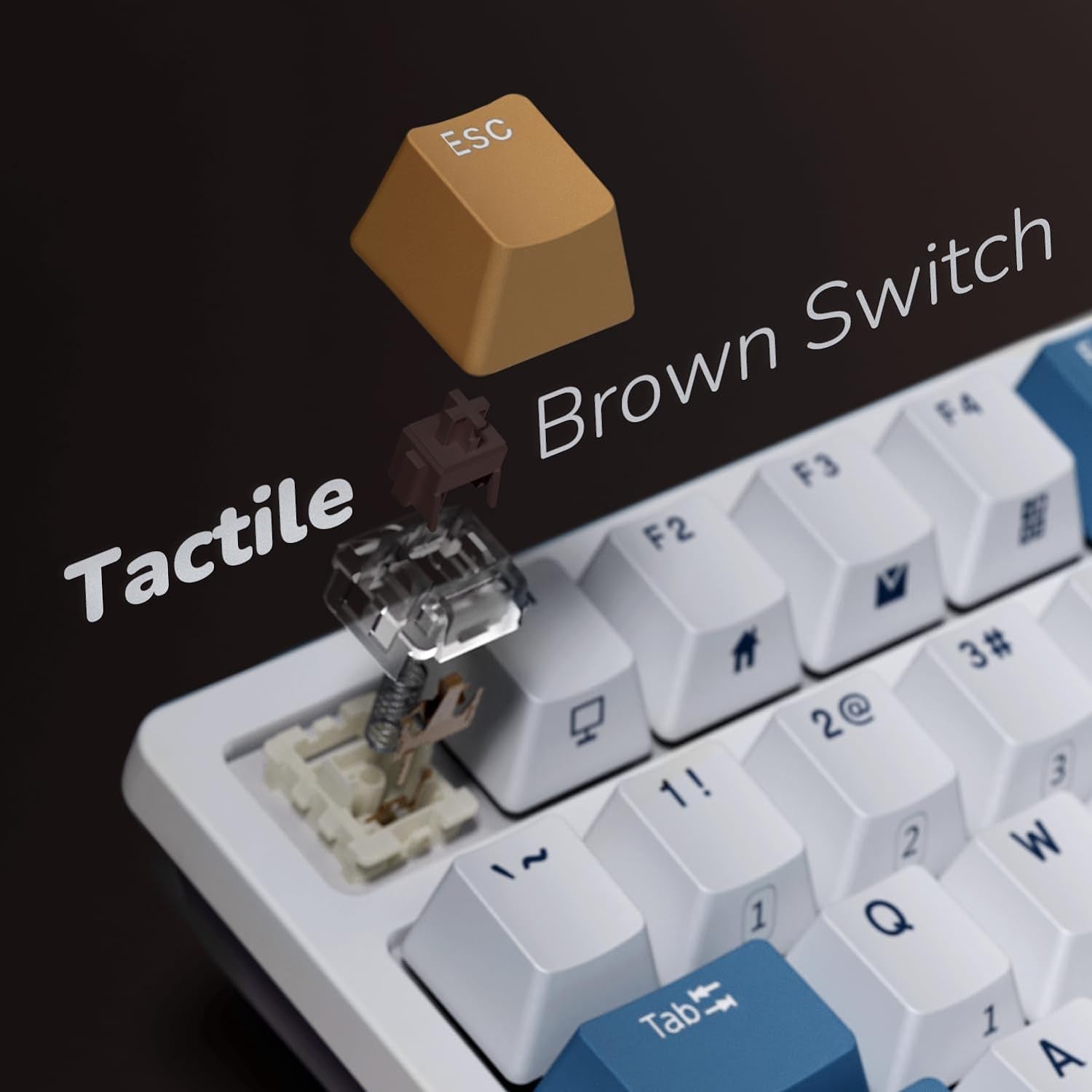 RK ROYAL KLUDGE RK98 Wireless Mechanical Keyboard, Tri-Mode 2.4G/BT5.1/USB-C Hot Swappable Full Size Keyboard, RGB Backlit Gaming Keyboard, Massive Battery Software Support, Brown Switch