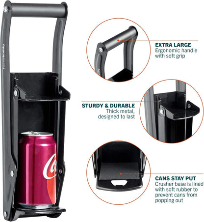Homebuddy Can Crusher for Recycling - 12 Oz. and 16 Oz. Can Crusher Wall Mounted for Aluminum - Compact and Easy to Use, Mounting Rivets Included, Man Cave Accessories