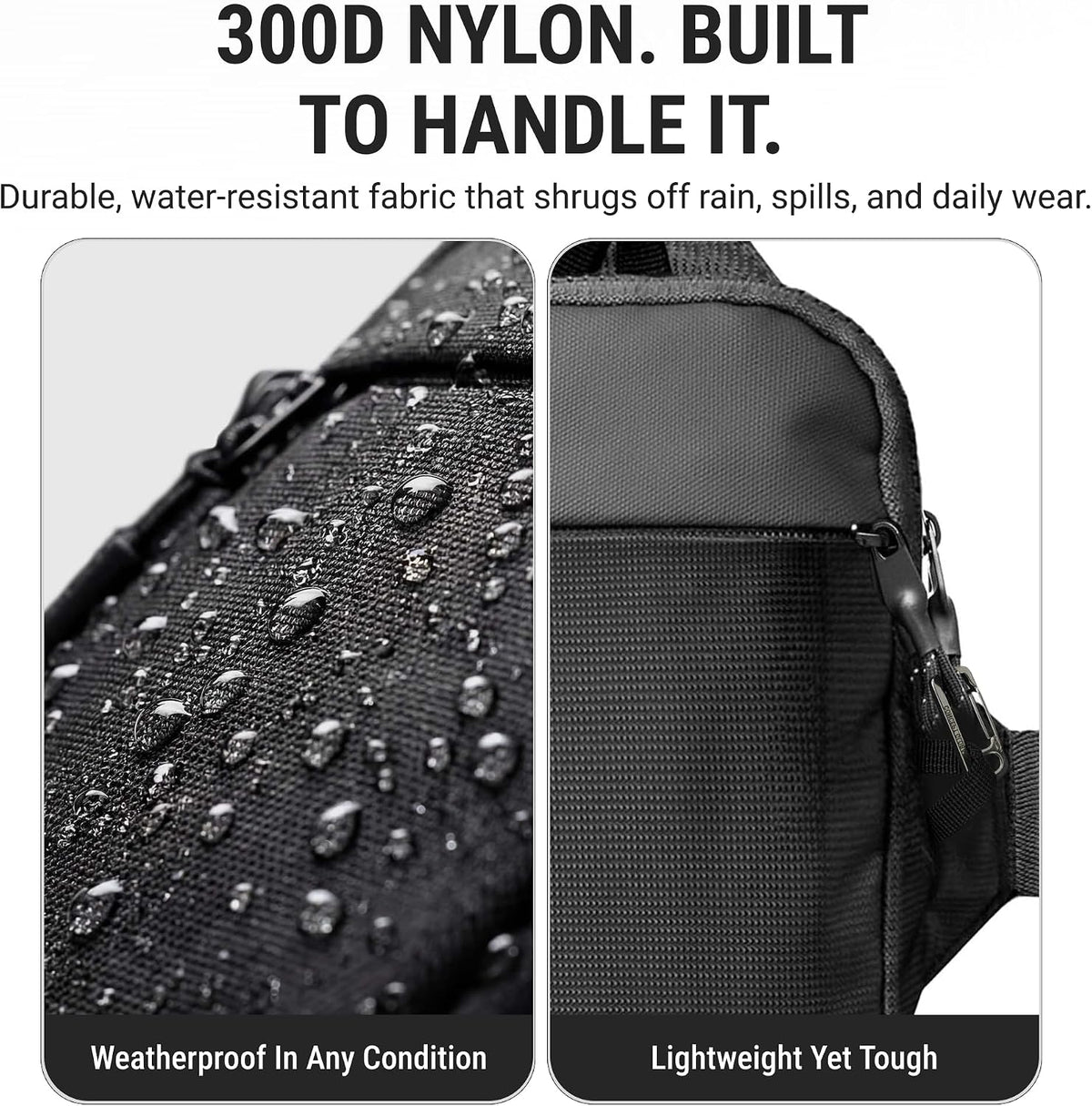 Anti-Theft Crossbody Sling Bag – RFID Protection, Cut-Resistant Strap & Water-Resistant Nylon