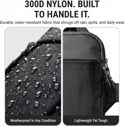 Anti-Theft Crossbody Sling Bag – RFID Protection, Cut-Resistant Strap & Water-Resistant Nylon
