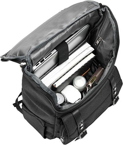 Vintage Backpack Travel Laptop Backpack with Usb Charging Port for Women & Men College Backpack Fits 15.6 Inch Laptop Black