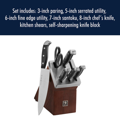Statement 7-Pc Self-Sharpening Knife Block Set