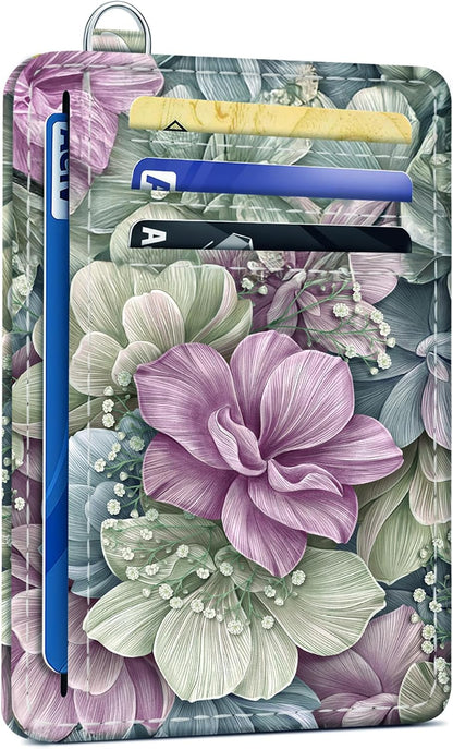 Viral Vault Goth Bookshelf Card Holder — Slim RFID Wallet with ID Window & D-Ring