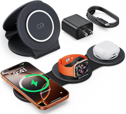 Viral Vault Wireless Charger Travel Case — Hard-Shell Organizer for Hicober 3-in-1 Charging Station
