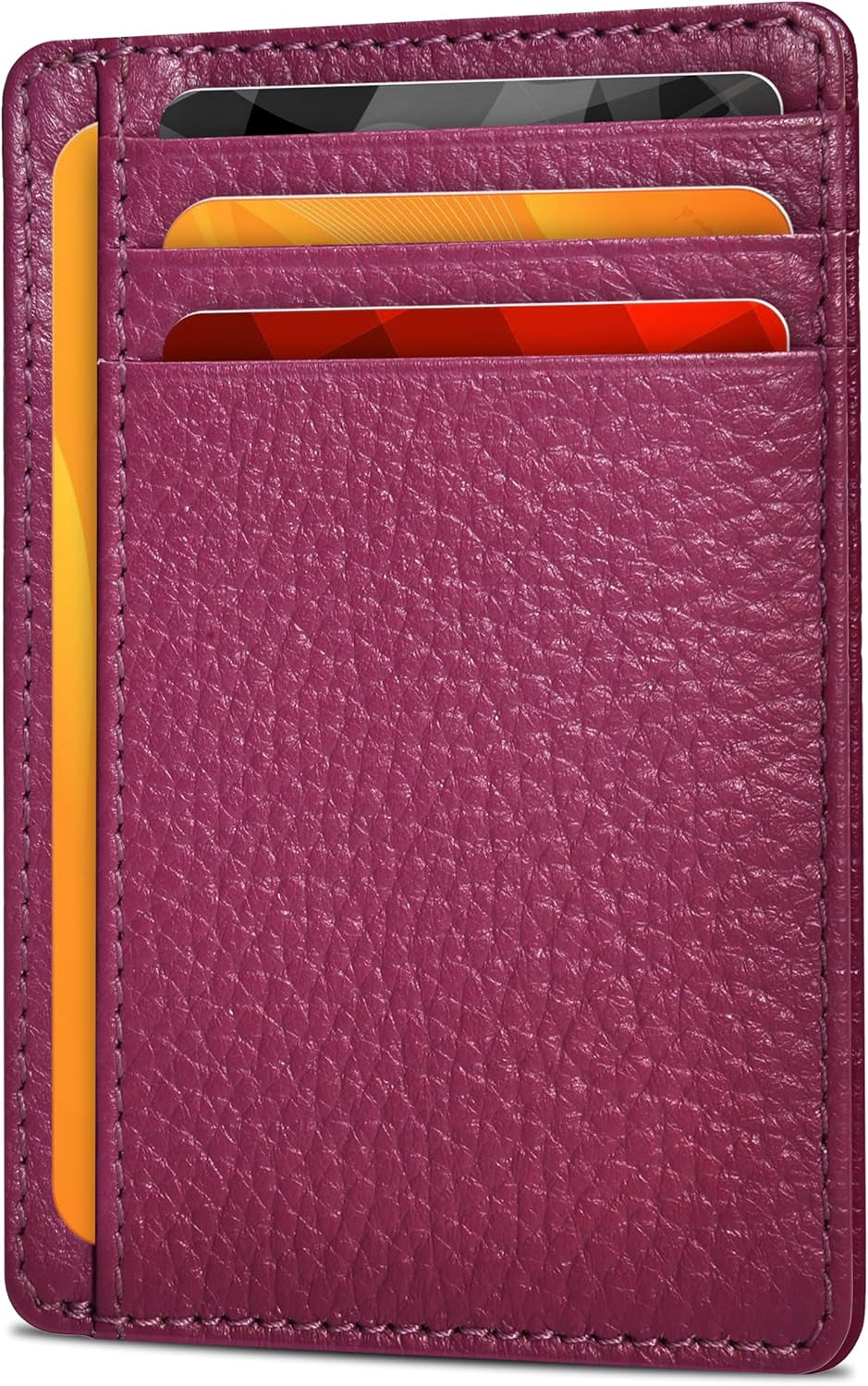 Viral Vault Slim Leather Wallet — Minimalist RFID-Blocking Front Pocket Card Holder