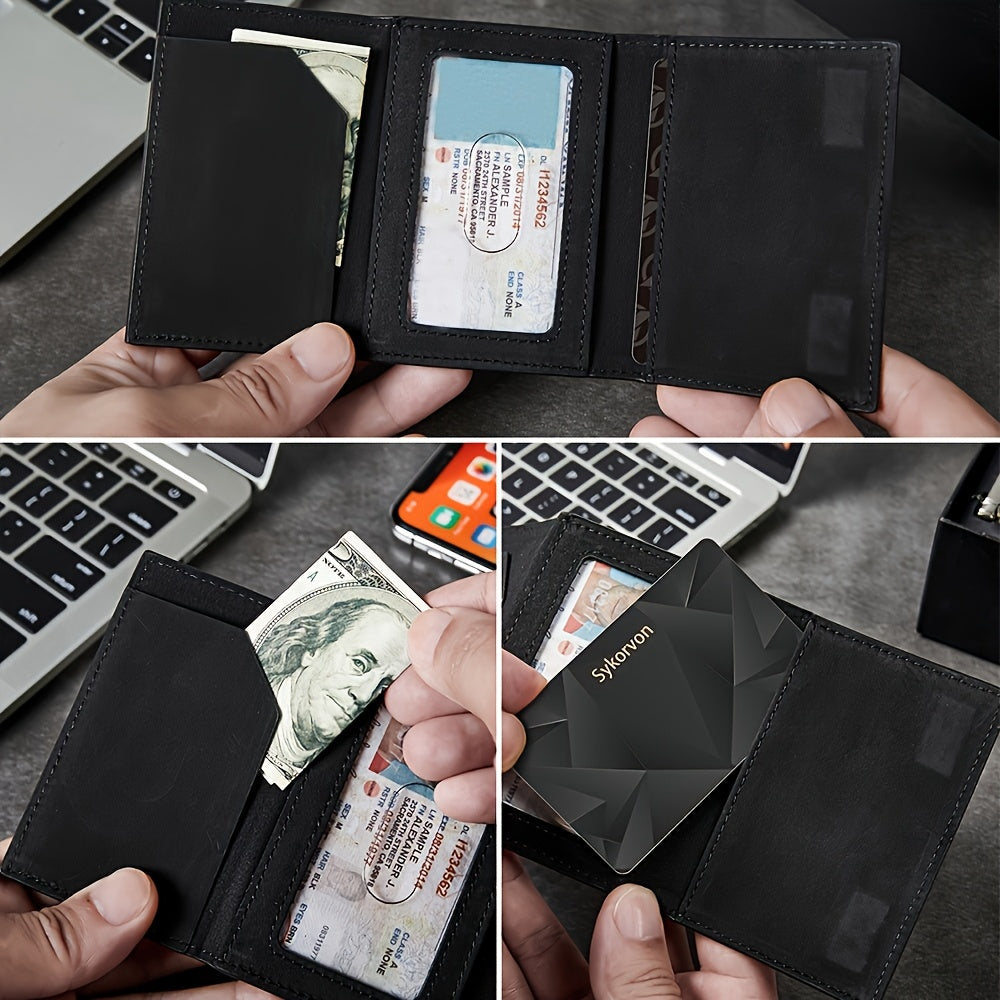 Viral Vault SmartTrack RFID Wallet — Slim Pop-Up Card Holder with AirTag Holder