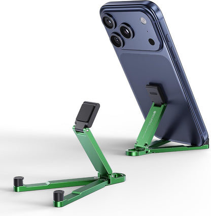 Mini Aluminum Foldable Phone Stand with Keychain – 180° Adjustable Desk Holder