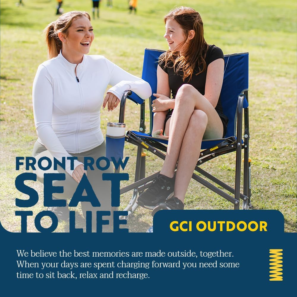 GCI Outdoor Freestyle Rocker XL Portable Folding Rocking Chair and Outdoor Camping Chair