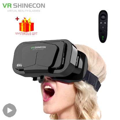 Shinecon VR Glasses 3D Headset Virtual Reality Devices Helmet Viar Lenses Goggle Smartphone Cell Phone Smart Games Mobile Viewer
