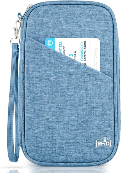 Viral Vault Leather Passport Holder — Genuine Leather, RFID Blocking & Air Tag Holder