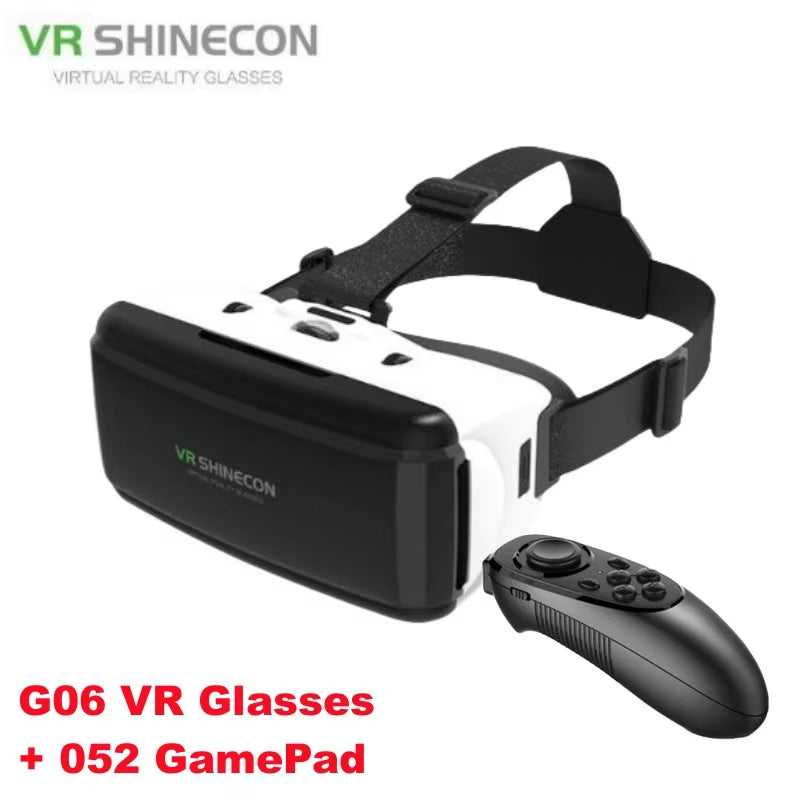 Virtual Reality VR Glasses IMAX Huge Screen 3D Glasses Google Cardboard Box VR Helmet for 4.5-6.53" Phone,Support Game Joysticks