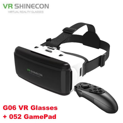 Virtual Reality VR Glasses IMAX Huge Screen 3D Glasses Google Cardboard Box VR Helmet for 4.5-6.53" Phone,Support Game Joysticks