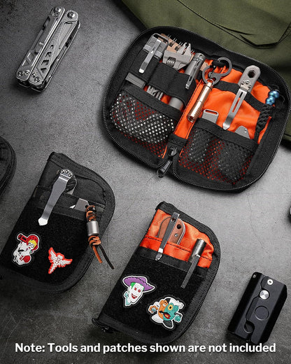 Viral Vault VE10 Compact EDC Organizer Pouch — 500D Fabric, YKK Zipper & Multi-Pocket Storage