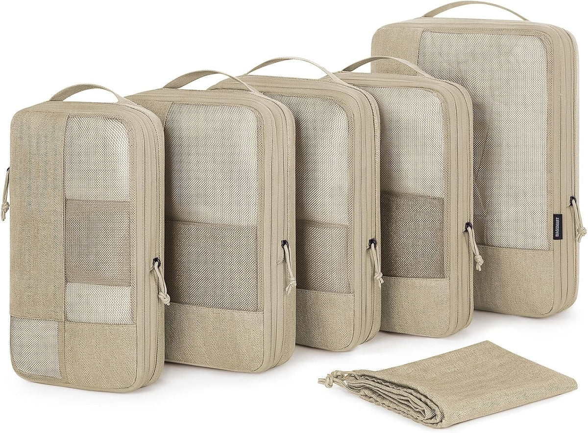 Viral Vault Compression Packing Cubes — 6-Piece Travel Organizer Set