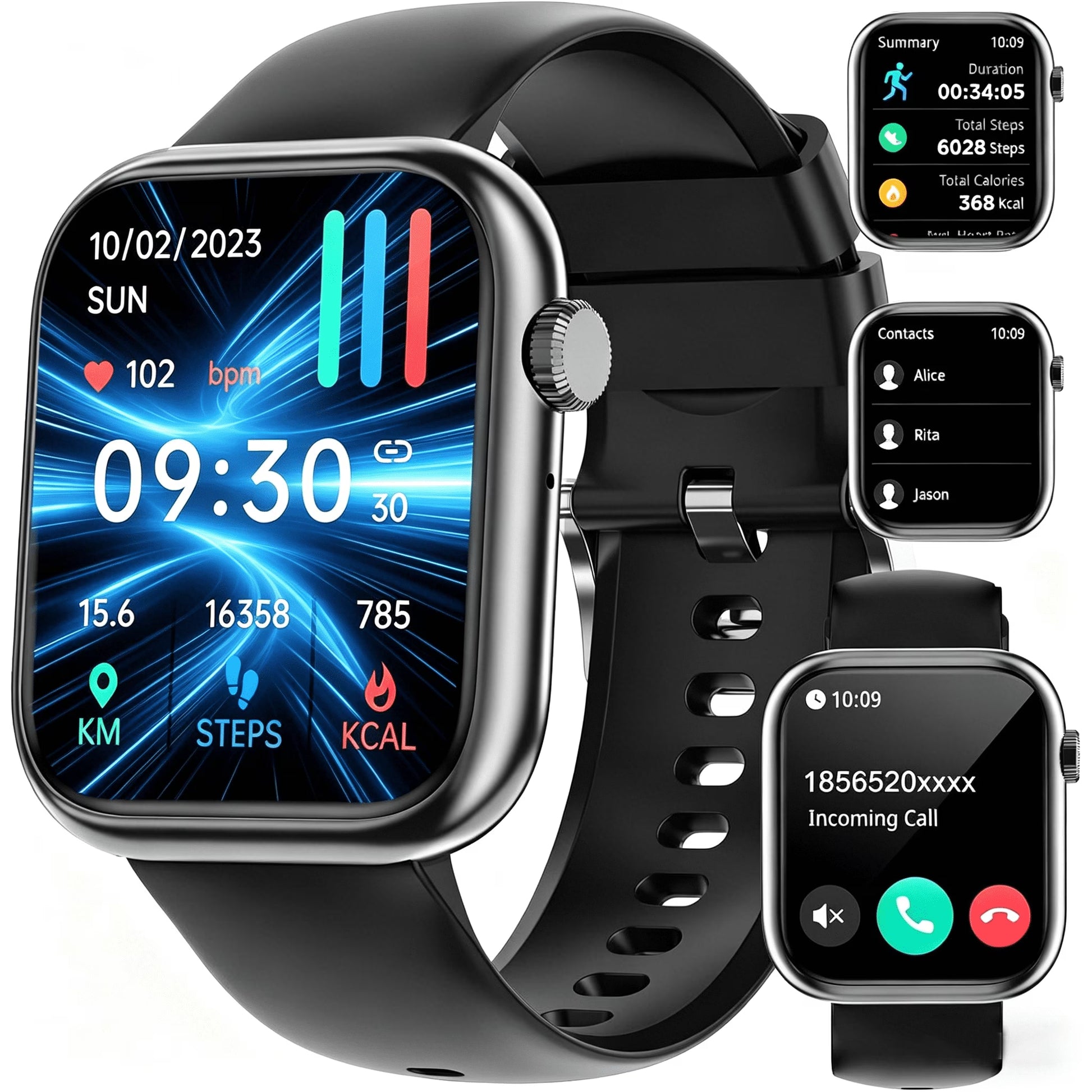 PulsePro™ HD Smartwatch | 1.85" Touchscreen Bluetooth Smart Watch for Android & iPhone