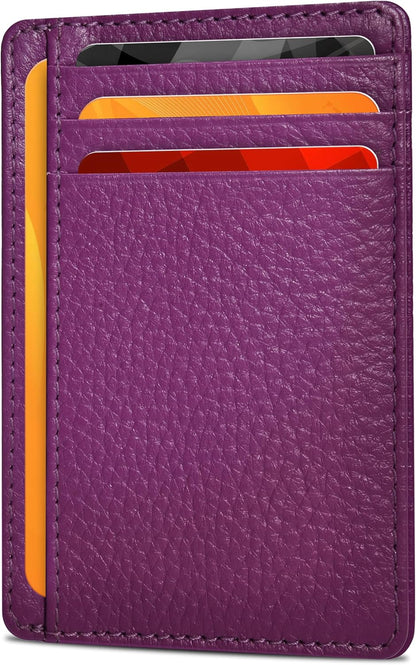 Viral Vault Slim Leather Wallet — Minimalist RFID-Blocking Front Pocket Card Holder