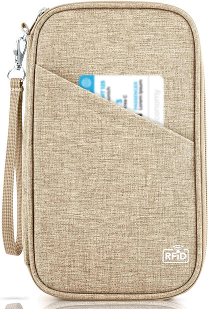 Viral Vault Leather Passport Holder — Genuine Leather, RFID Blocking & Air Tag Holder