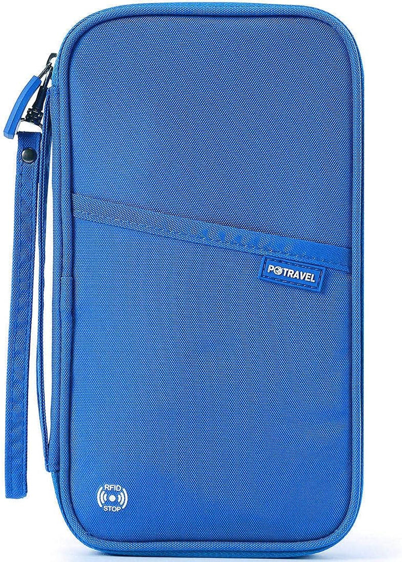RFID-Blocking Travel Wallet & Passport Organizer with Removable Wrist Strap