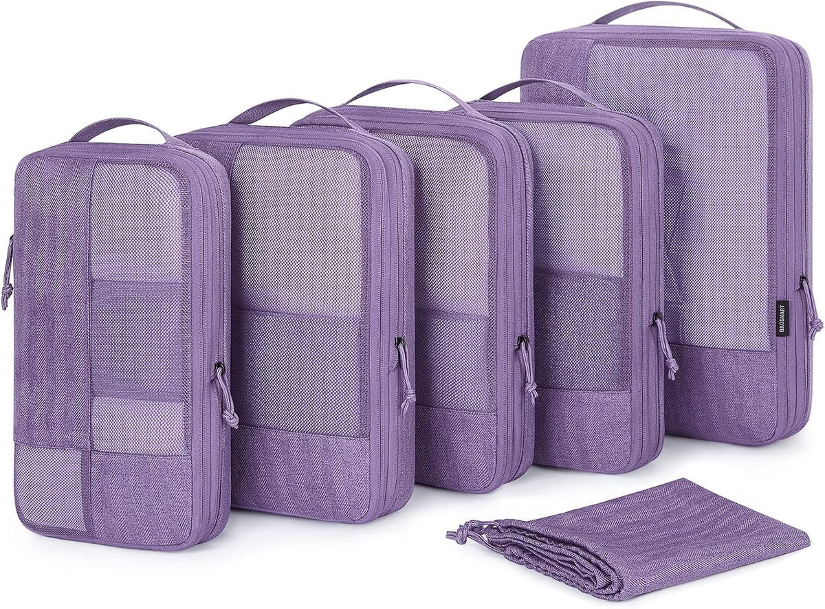 Viral Vault Compression Packing Cubes — 6-Piece Travel Organizer Set